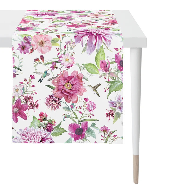 APELT 7305 Tischläufer Sommerblüten allover