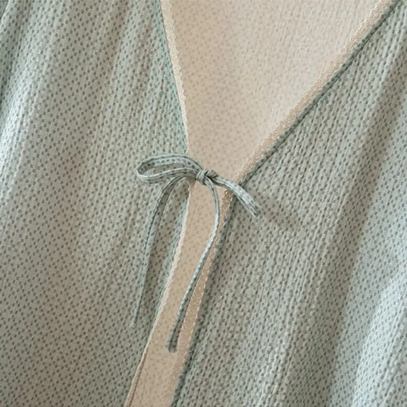 Damen-Pyjama-Set aus bedruckter Baumwolle (3-teilig)