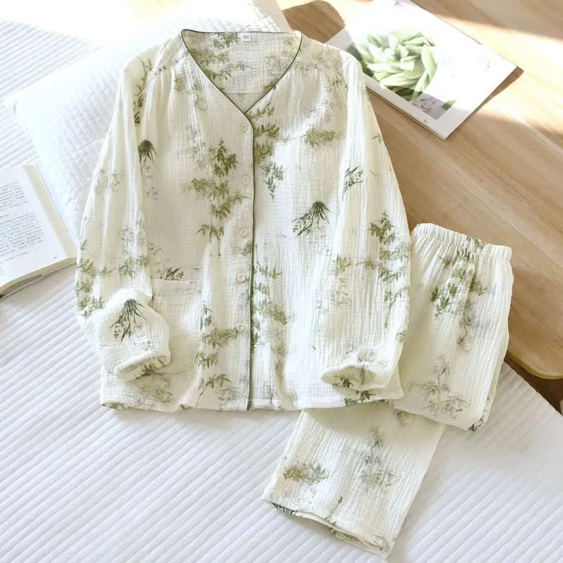Damen-Pyjama-Set aus Bambuswatte