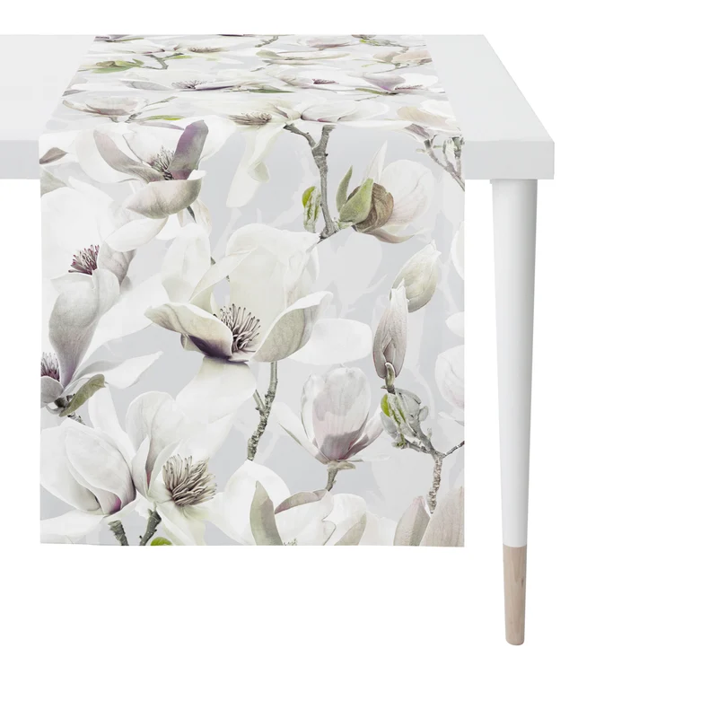 APELT 6510 Tischläufer Magnolienzweige Frühjahrsblüten