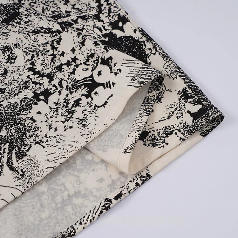 Vintage-Set aus Trägertop und Shorts mit floraler Spitze
