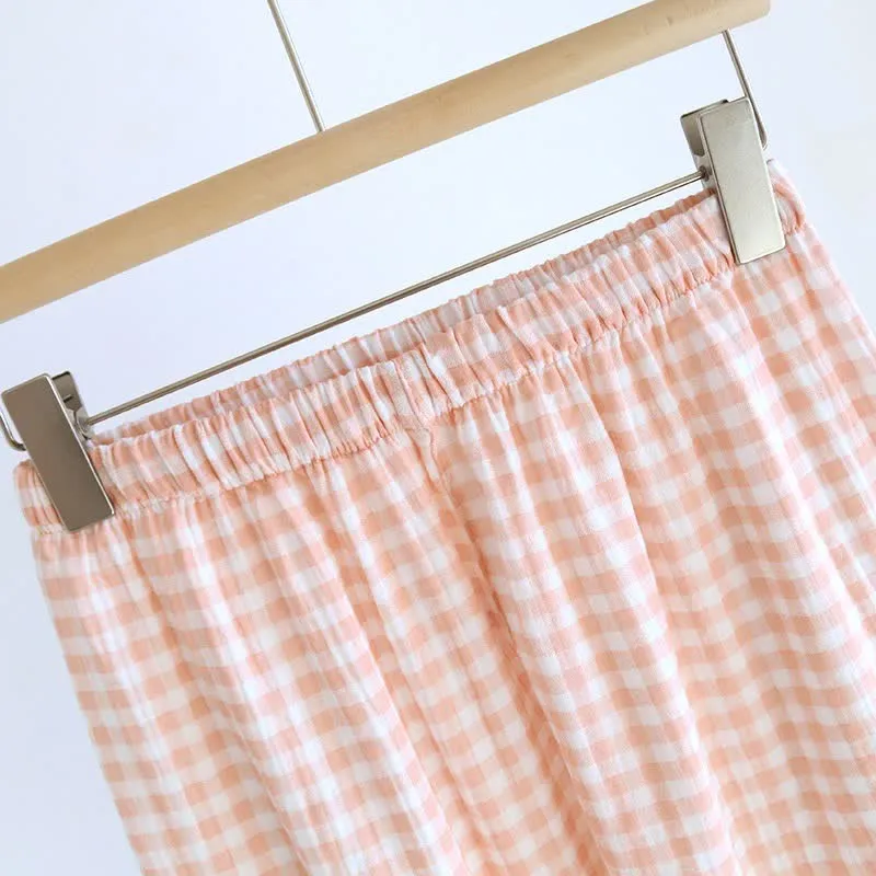 Gingham-Pyjama-Set aus reiner Baumwolle