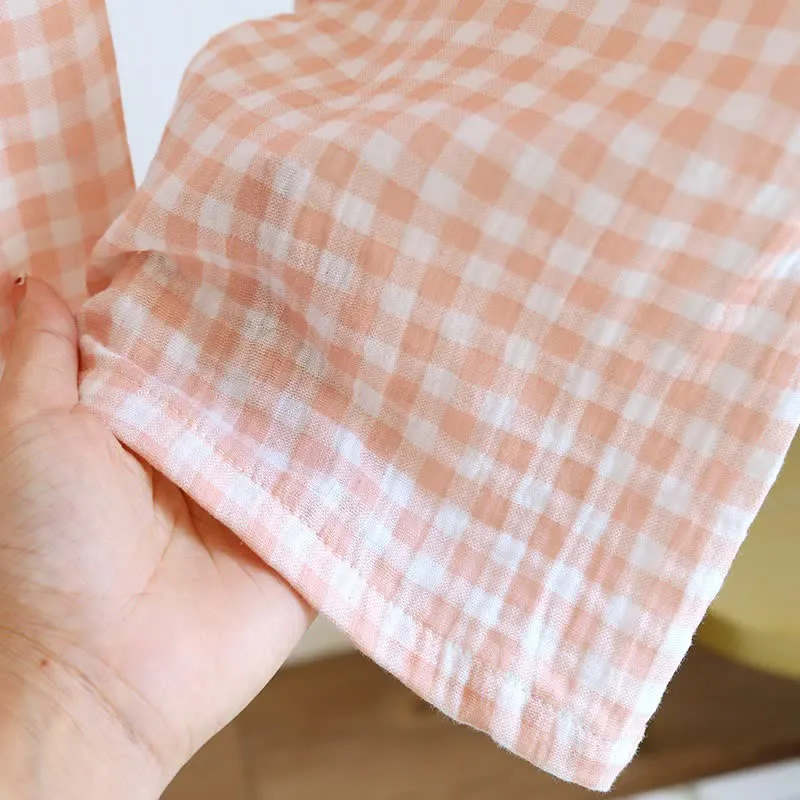 Gingham-Pyjama-Set aus reiner Baumwolle