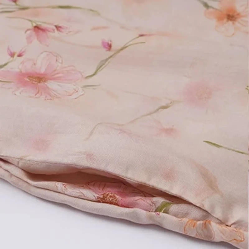 Lounge-Nachthemd mit floralen Rüschenärmeln
