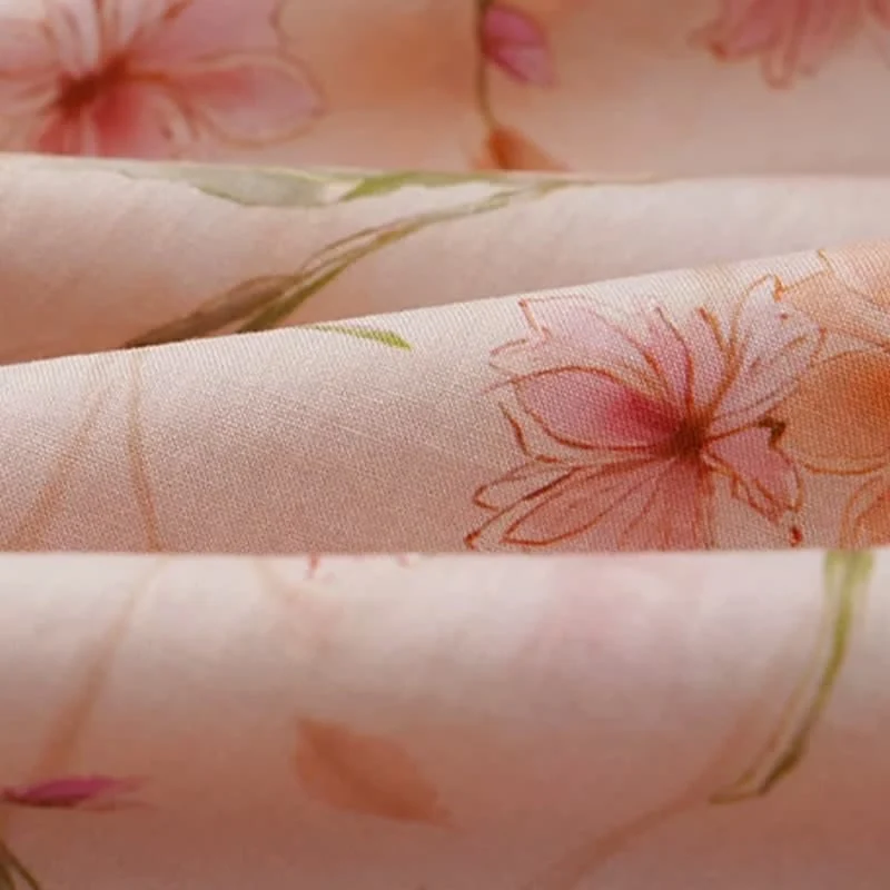 Lounge-Nachthemd mit floralen Rüschenärmeln