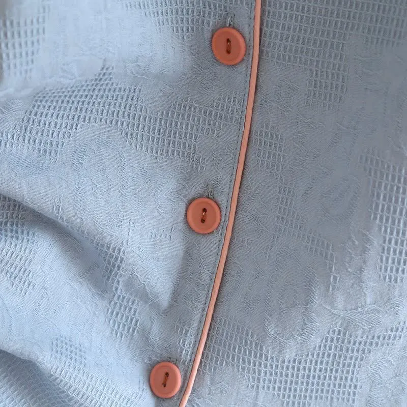 Himmelblauer Baumwollpyjama (Stück)
