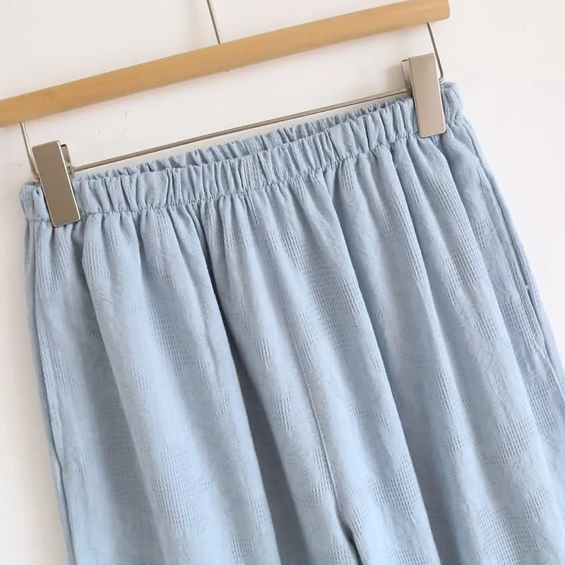 Himmelblauer Baumwollpyjama (Stück)