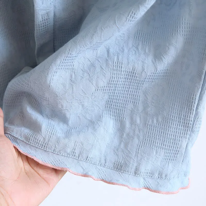 Himmelblauer Baumwollpyjama (Stück)