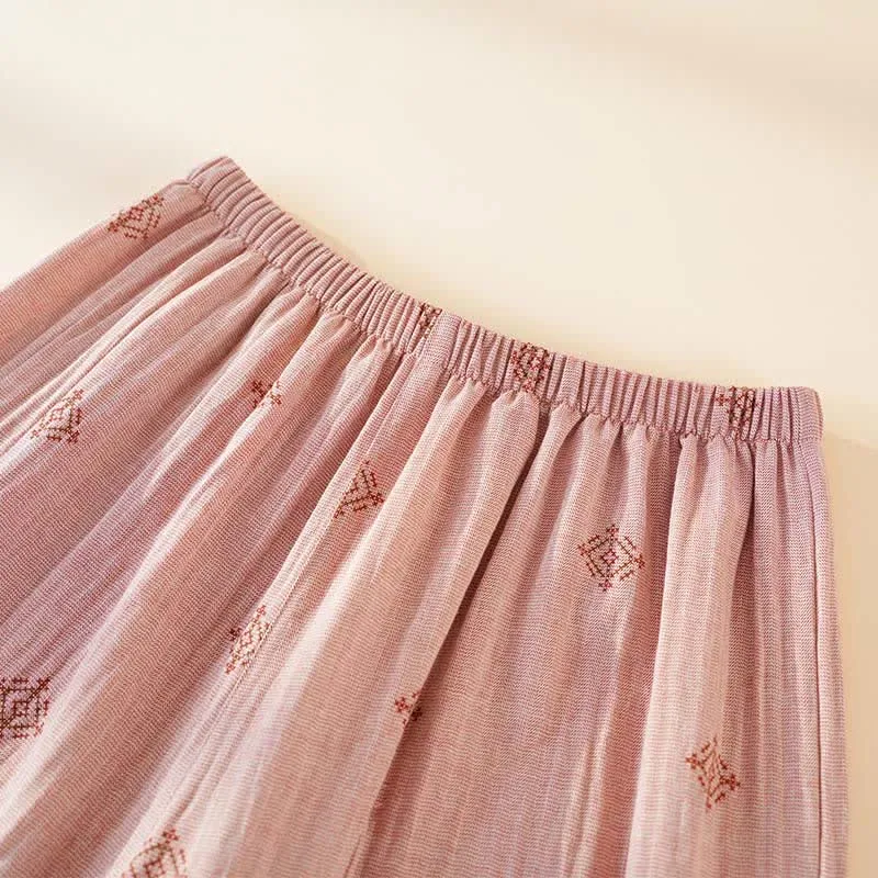 Pyjama-Set aus Baumwollgaze mit Schleifenriemen