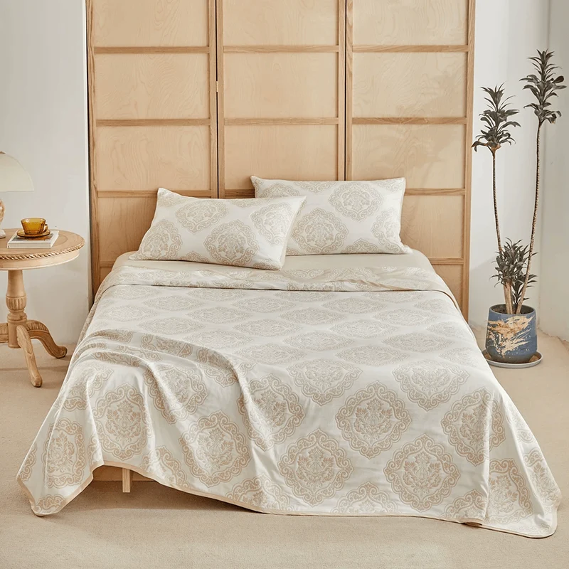 Vintage-Bettwäscheset im europäischen Jacquard-Stil mit Rankenmuster