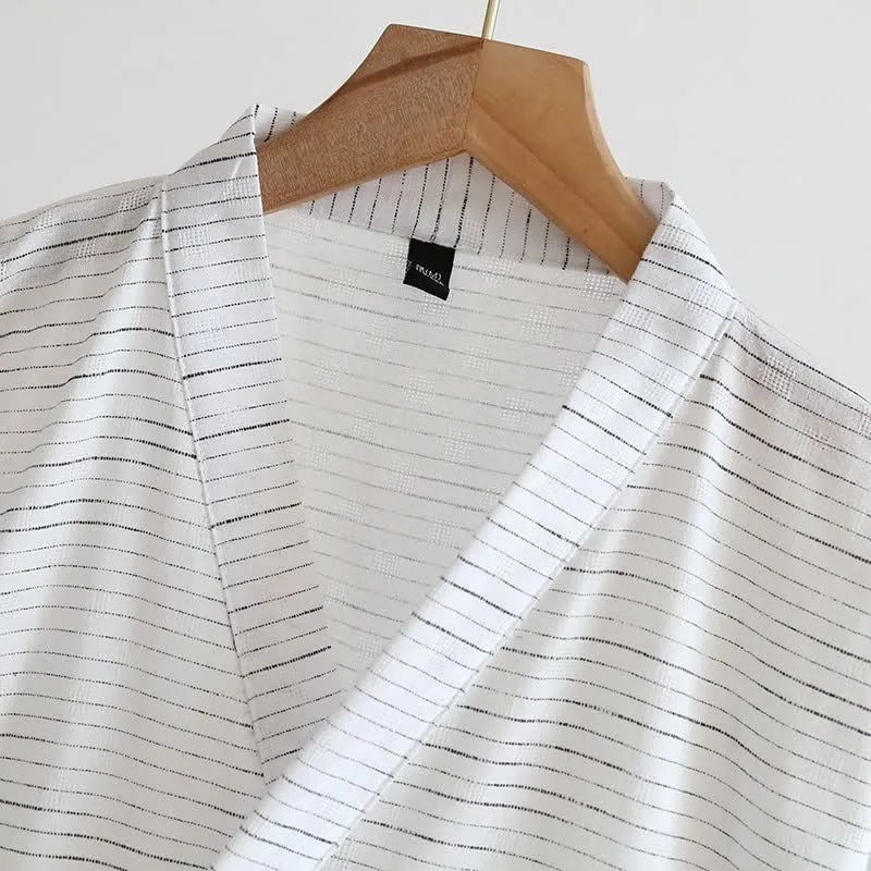 Unisex Kimono-Bademantel aus Baumwollgaze