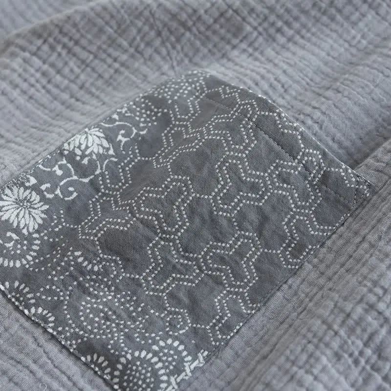 Kimono-Pyjama aus Baumwollgaze im Ethno-Stil