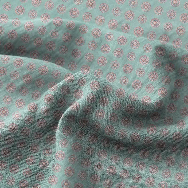 Tagesdecke aus Baumwolldoppelgaze mit Vintage-Muster