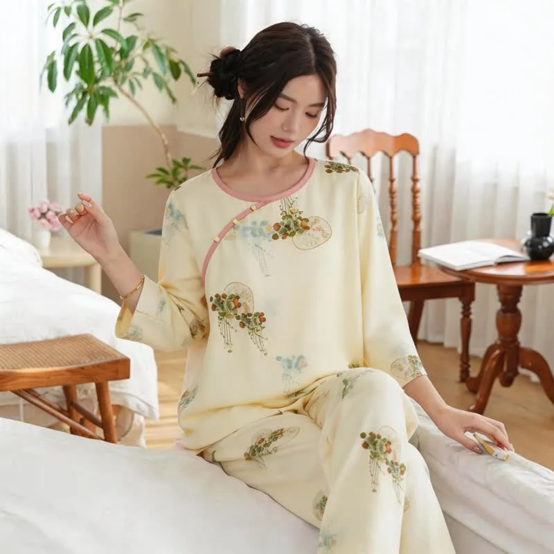 Pyjama-Set mit frischem orientalischem Muster