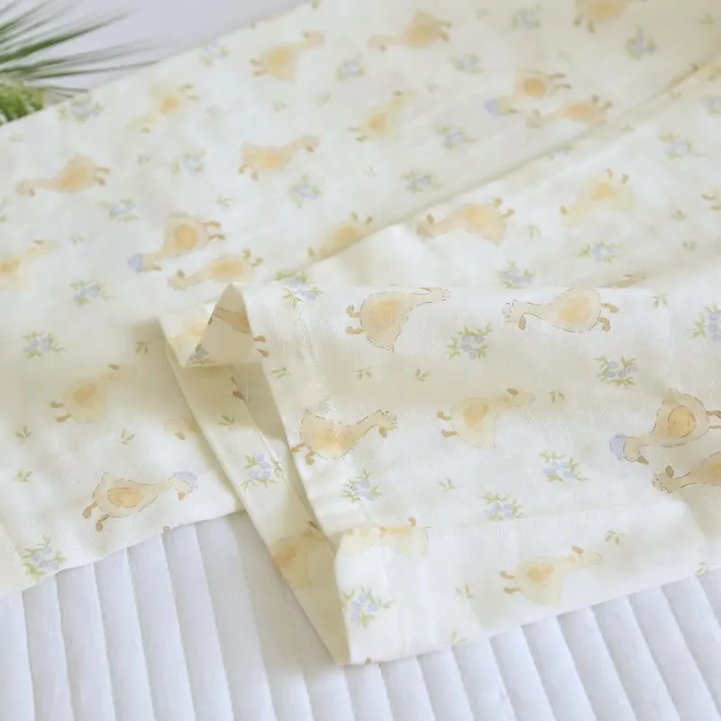 Dreiteilige Loungewear aus Baumwoll-Duck-Print
