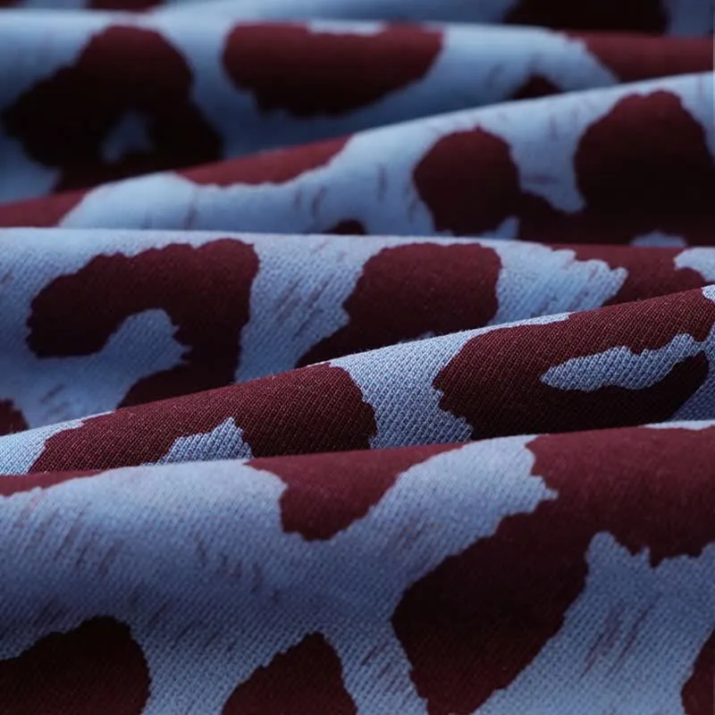Loungewear-Set mit blauem Leopardenmuster