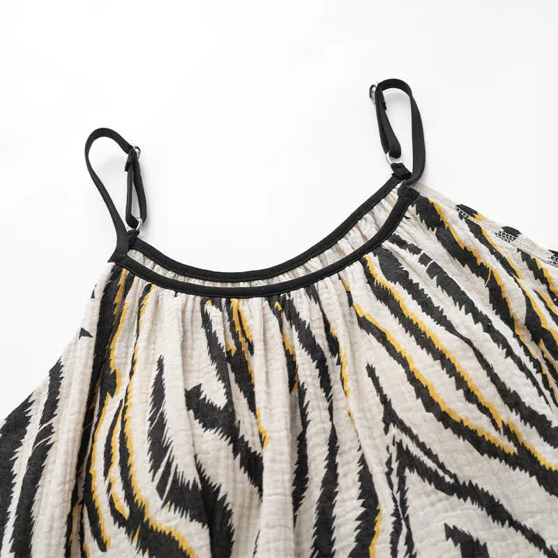 Tigerstreifen-Baumwollgaze-Cami-Pyjama