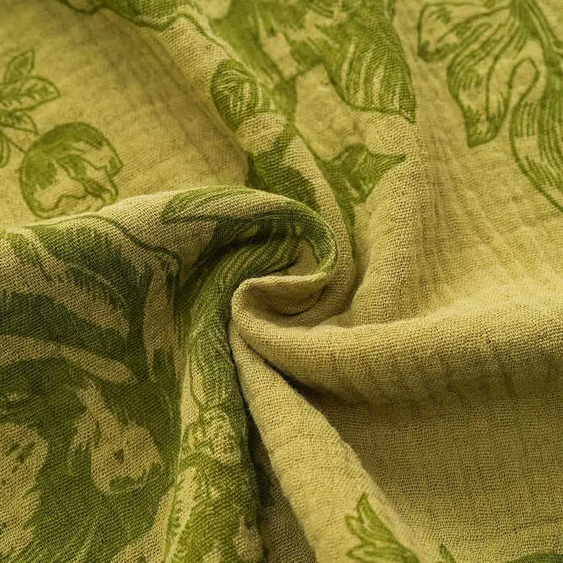 Vintage Pyjama mit Blumenmuster und Vögeln