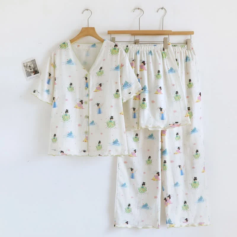 Vintage-Baumwollpyjama im orientalischen Prinzessinnen-Stil (3-teilig)