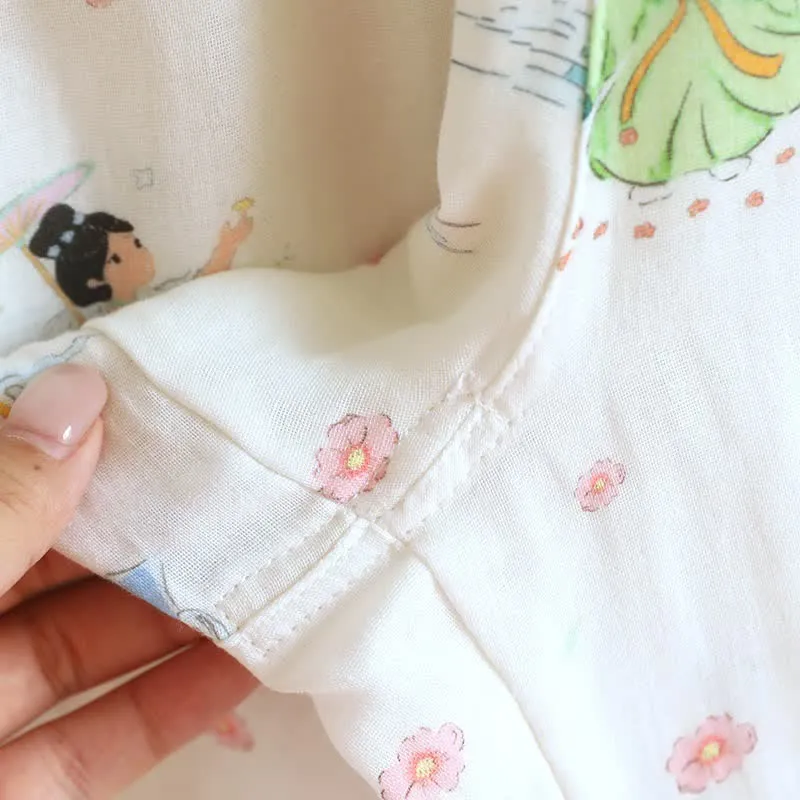 Vintage-Baumwollpyjama im orientalischen Prinzessinnen-Stil (3-teilig)