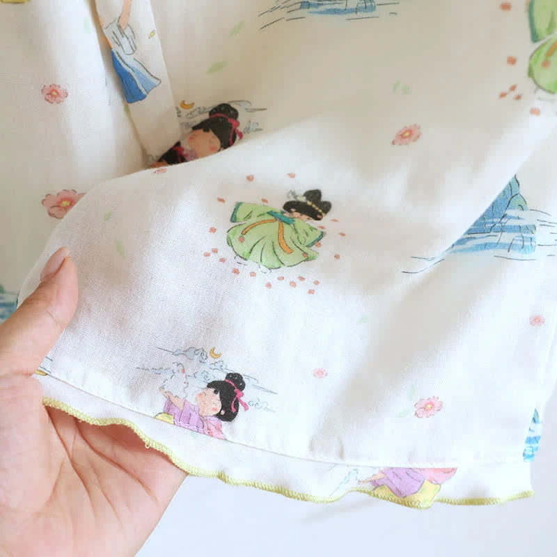 Vintage-Baumwollpyjama im orientalischen Prinzessinnen-Stil (3-teilig)