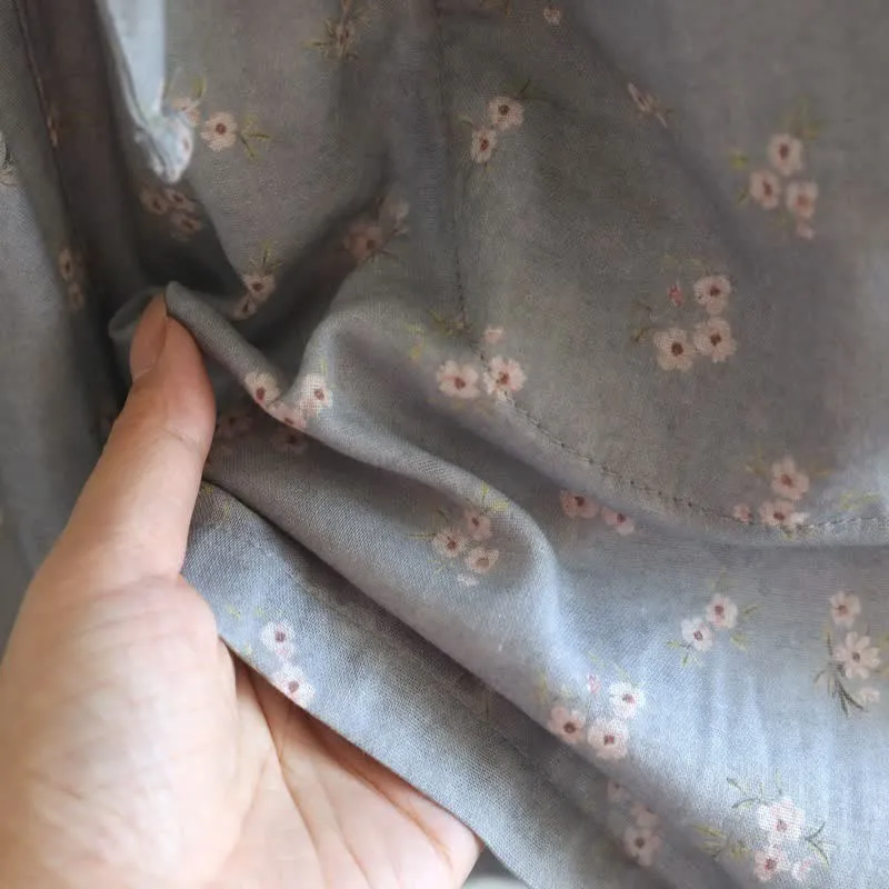 Pyjama-Shorts aus Baumwolle mit Kirschblütenmuster