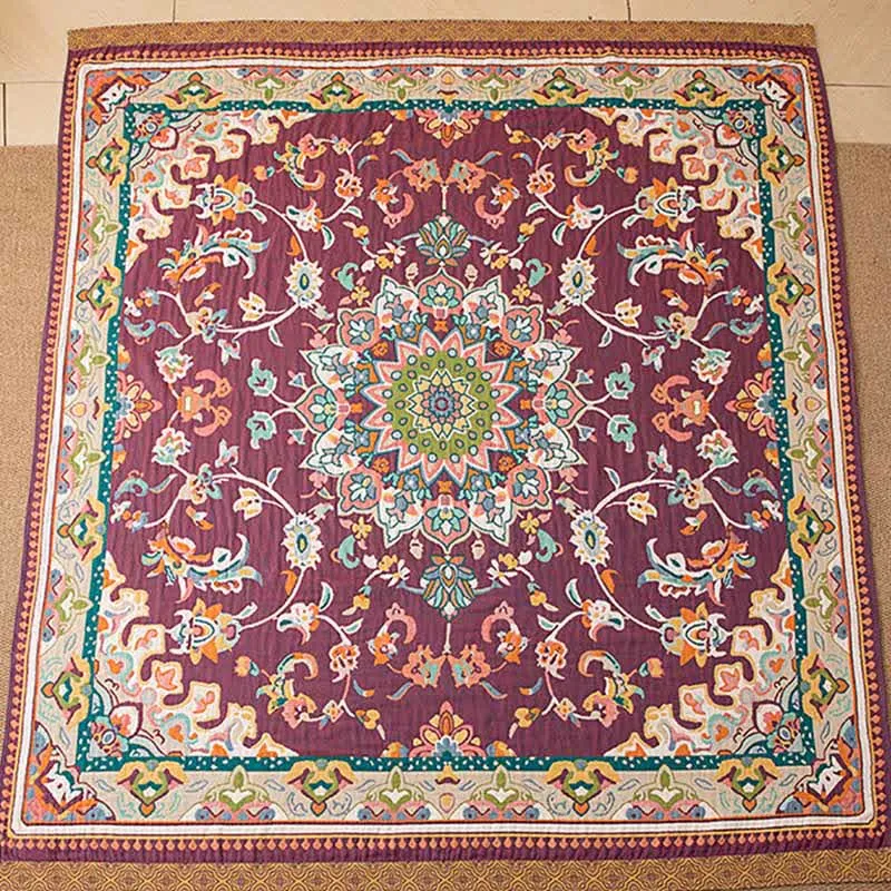 Baumwoll-Steppdecke im Retro-Ethno-Stil