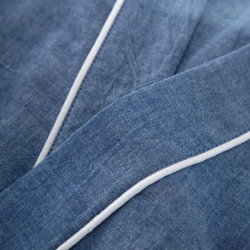 Unisex-Pyjama aus einfarbiger Baumwolle mit kurzen Ärmeln