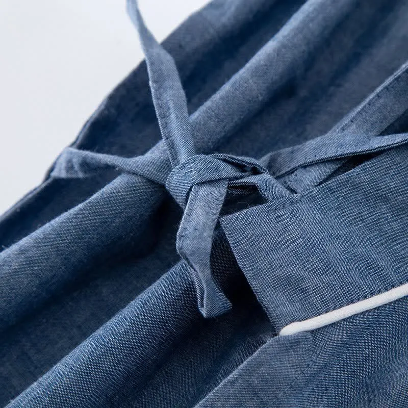 Unisex-Pyjama aus einfarbiger Baumwolle mit kurzen Ärmeln