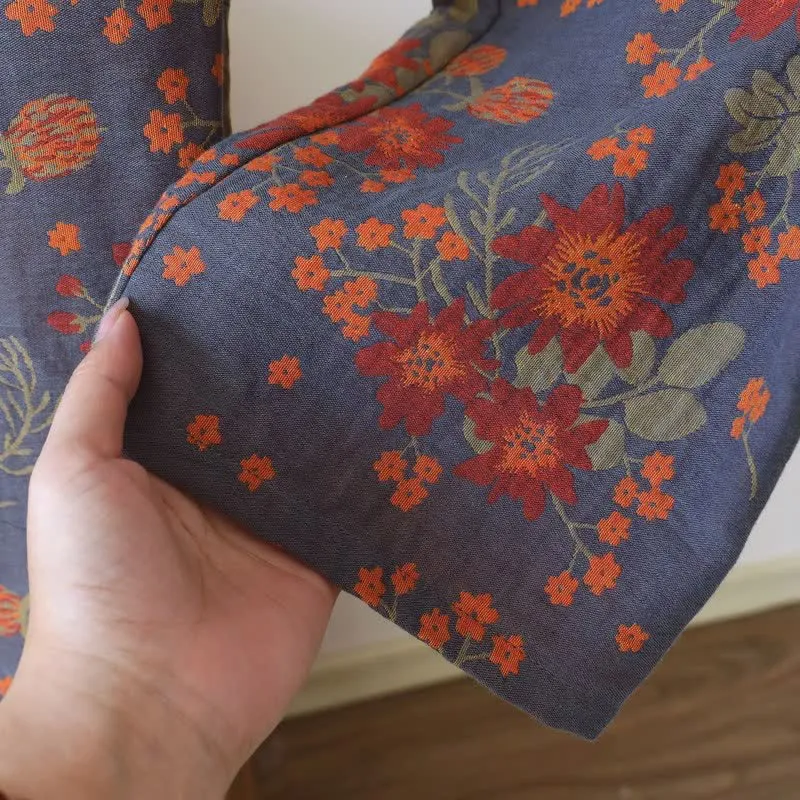 Vintage-inspirierter Pyjama aus Baumwollgaze mit Blumenmuster