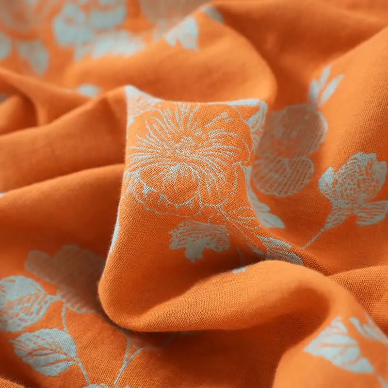 Vintage-Pyjama aus Baumwolle mit asiatischem Blumenmuster