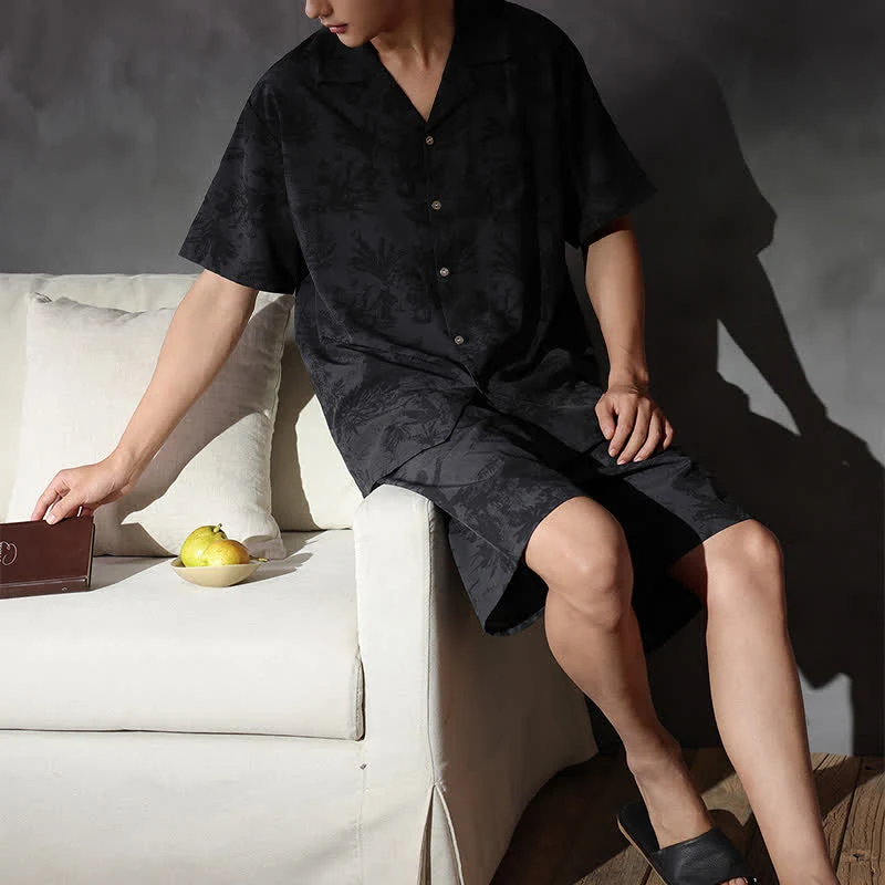 Unisex-Pyjama-Set mit dunklem Muster