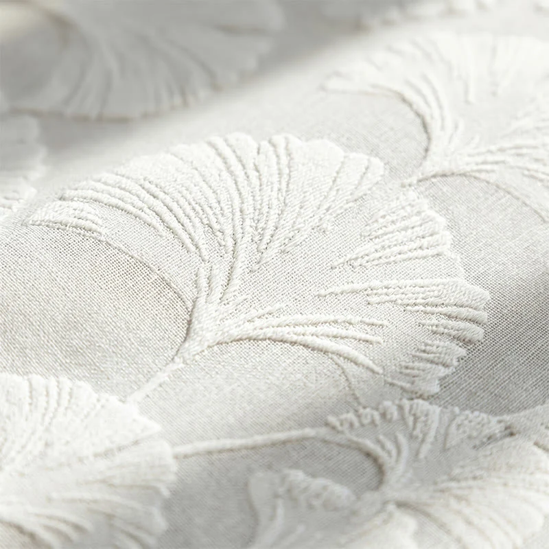 Elegante Tischdecke mit Ginkgoblatt-Jacquardmuster