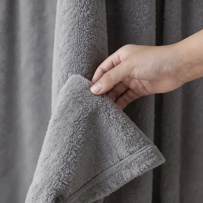 Unisex Kimono-Bademantel aus einfarbiger Baumwolle