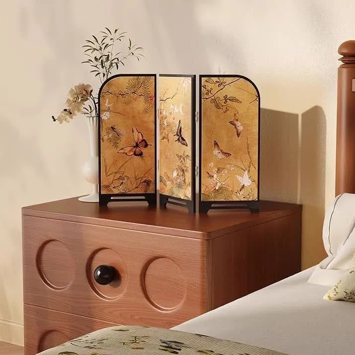 Faltbarer Bildschirm im Vintage-Stil, Desktop-Ornament
