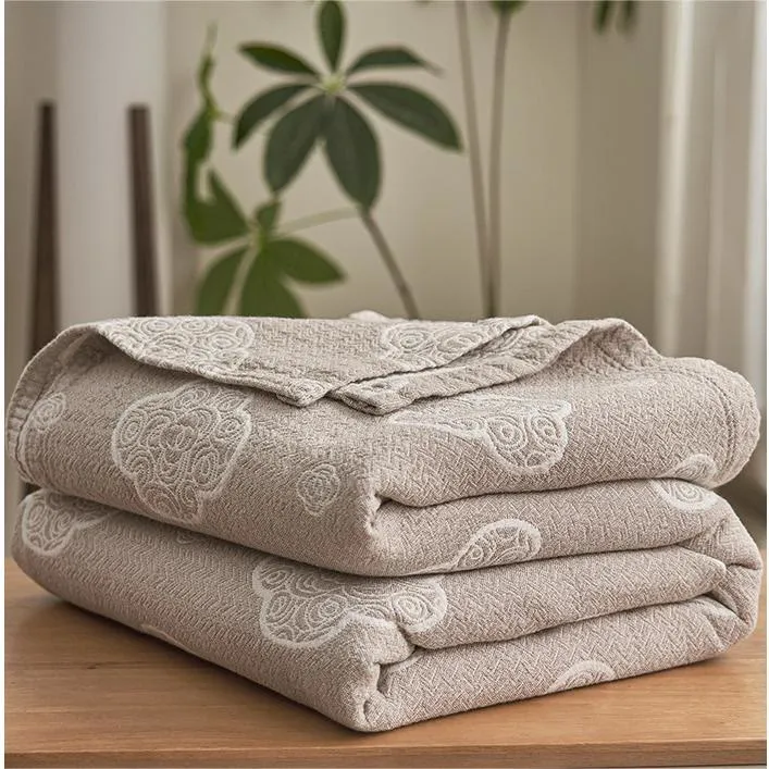 Orientalische Ruyi Cloud Jacquard 3-lagige Gaze-Steppdecke