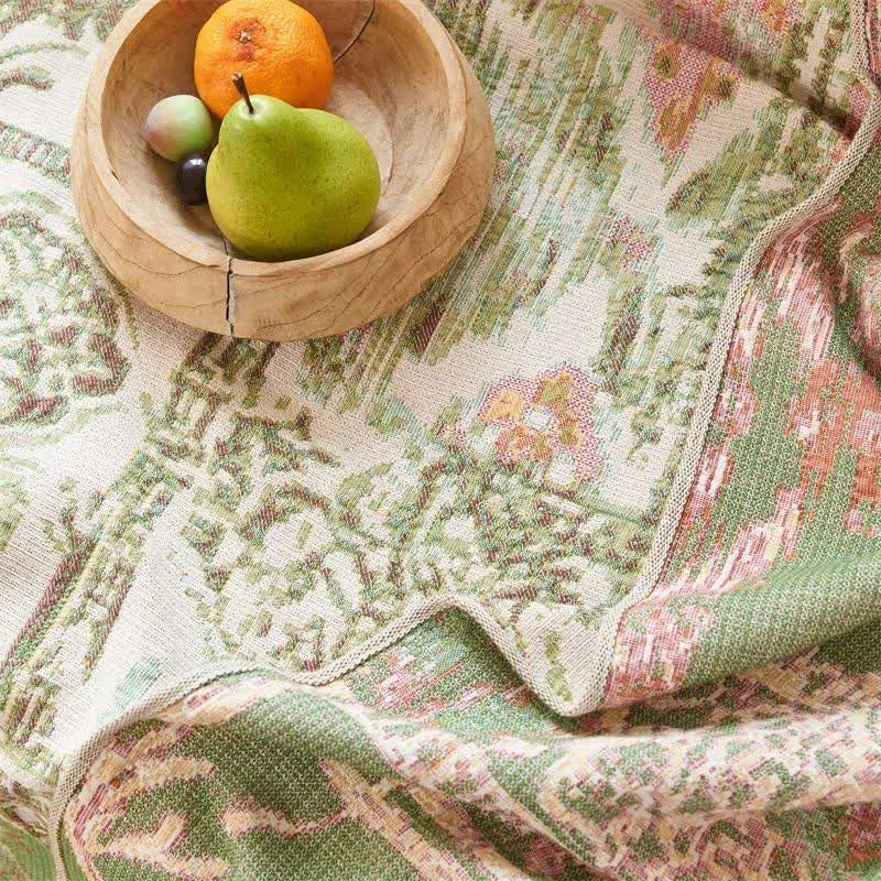 Patchwork-Steppdecke aus Baumwollgaze mit Blumenmuster