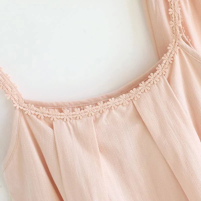 Pyjama-Set aus Baumwolljacquard-Camisole