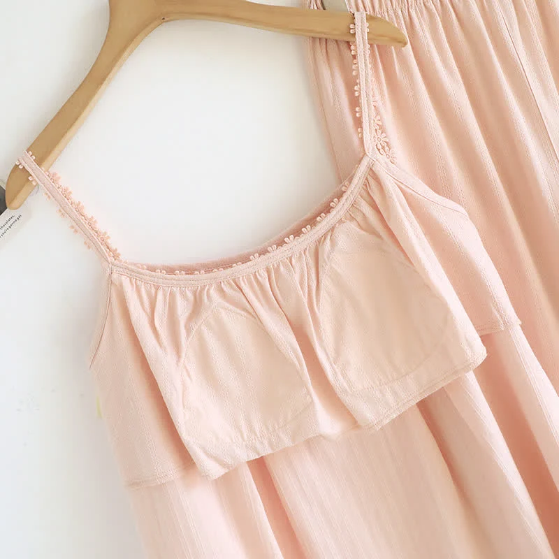 Pyjama-Set aus Baumwolljacquard-Camisole
