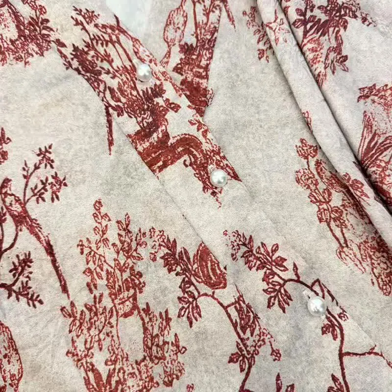 Pyjama-Set mit botanischem Vintage-Print