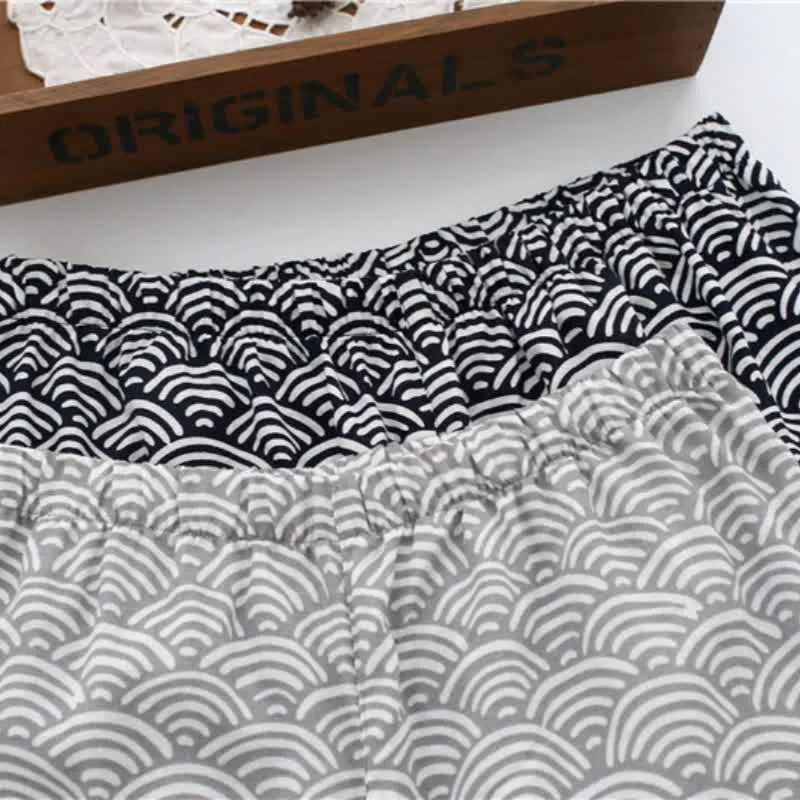 Unisex Seigaiha Baumwollkimono Loungewear Set