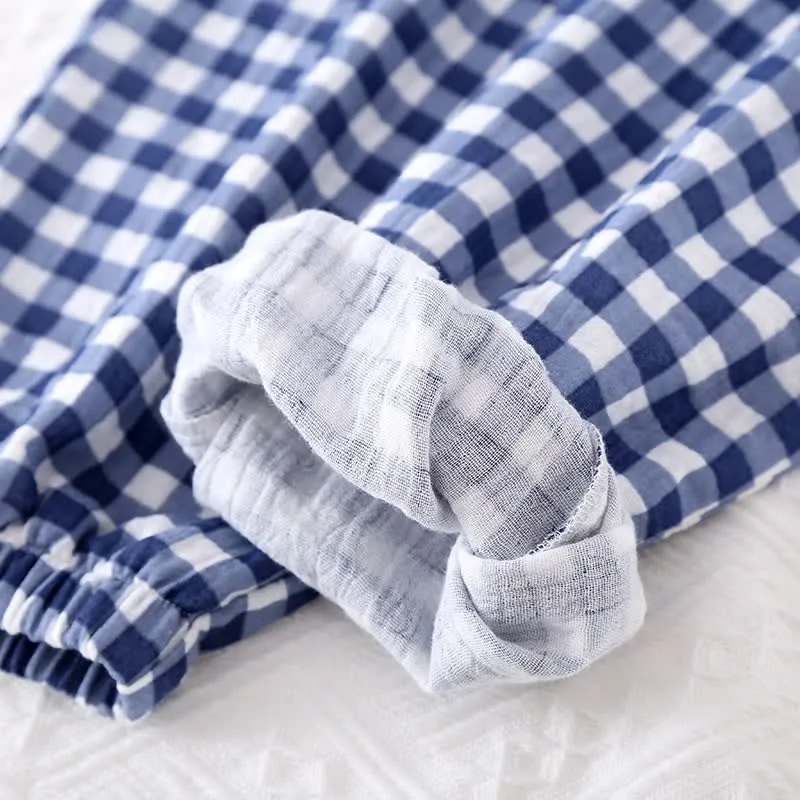 Loungewear-Set mit gemischtem Vichy-Karo-Muster