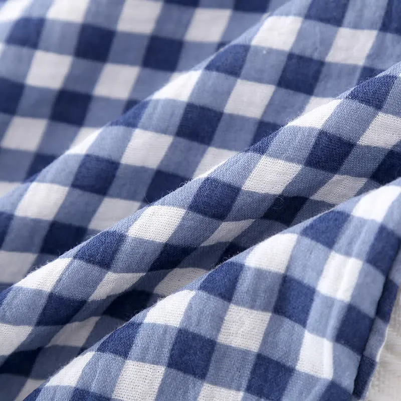 Loungewear-Set mit gemischtem Vichy-Karo-Muster