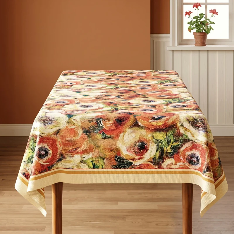 Impressionistische Ölgemälde-Tischdecke mit Blumenmuster