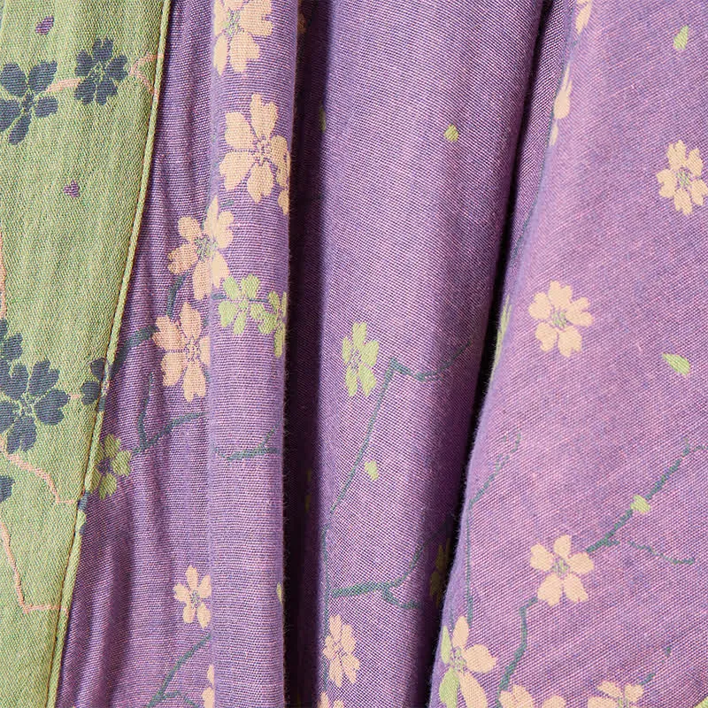 Kimono-Bademantel aus Musselin mit kurzen Ärmeln