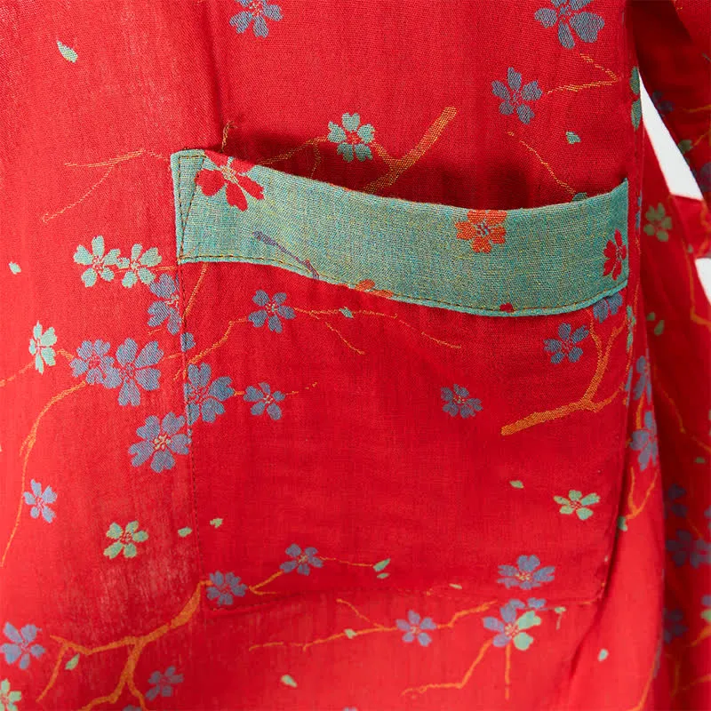 Kimono-Bademantel aus Musselin mit kurzen Ärmeln