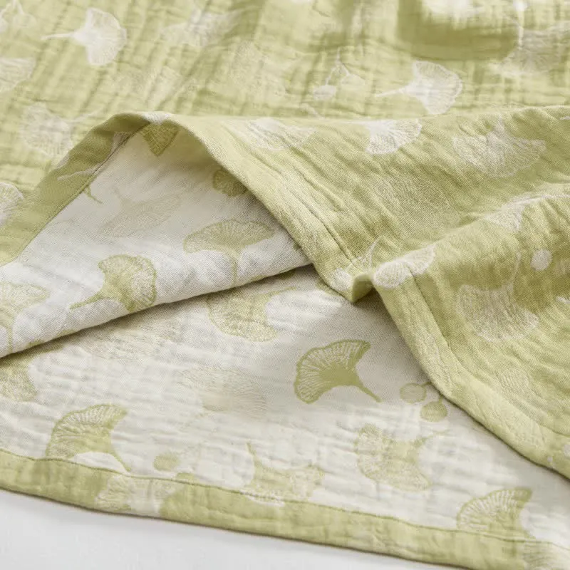 Baumwollpyjama mit frischem Ginkgoblatt