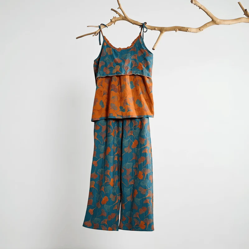 Ginkgo Pyjama-Set mit Camisole-Top und Hose