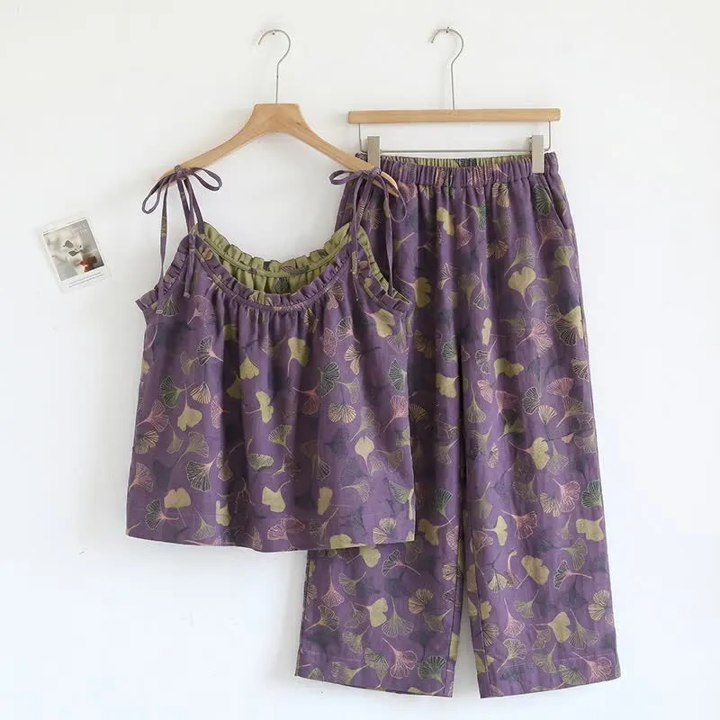 Ginkgo Pyjama-Set mit Camisole-Top und Hose