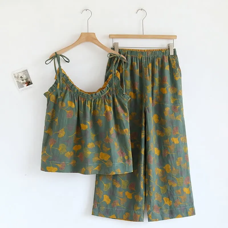 Ginkgo Pyjama-Set mit Camisole-Top und Hose